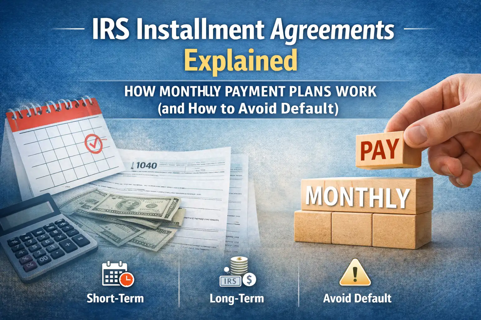 IRS Installment Agreements Explained: How Monthly Payment Plans Work (and How to Avoid Default) IRS Installment Plans Explained